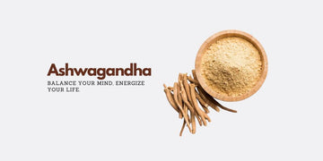 Ashwagandha Root Powder in a Bowl with Fresh Ashwagandha Roots
