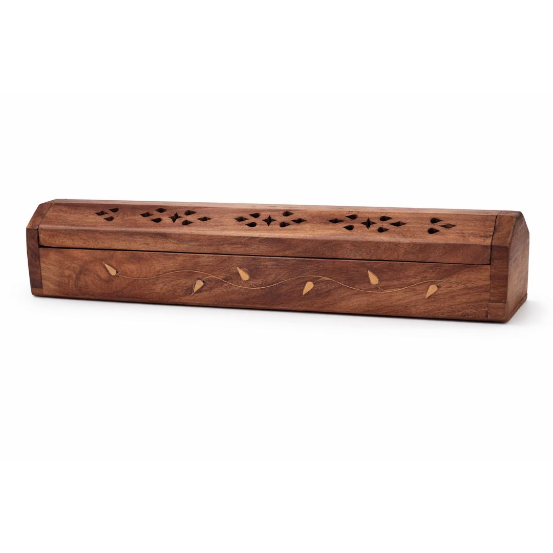 Natural Wooden Ash Catcher Box β Incense Holder