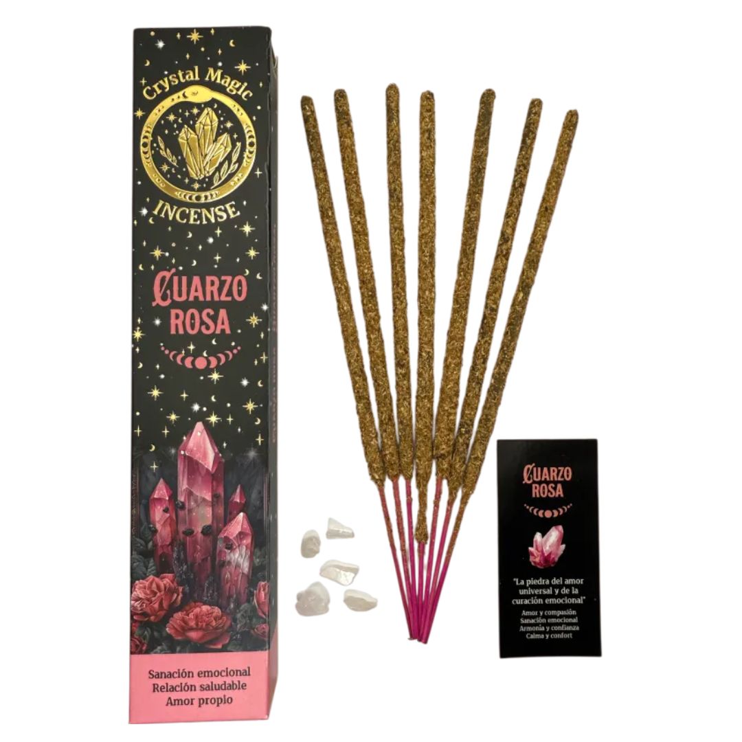 Crystal Magic Rose Quartz Tribal Soul Crystal Incense