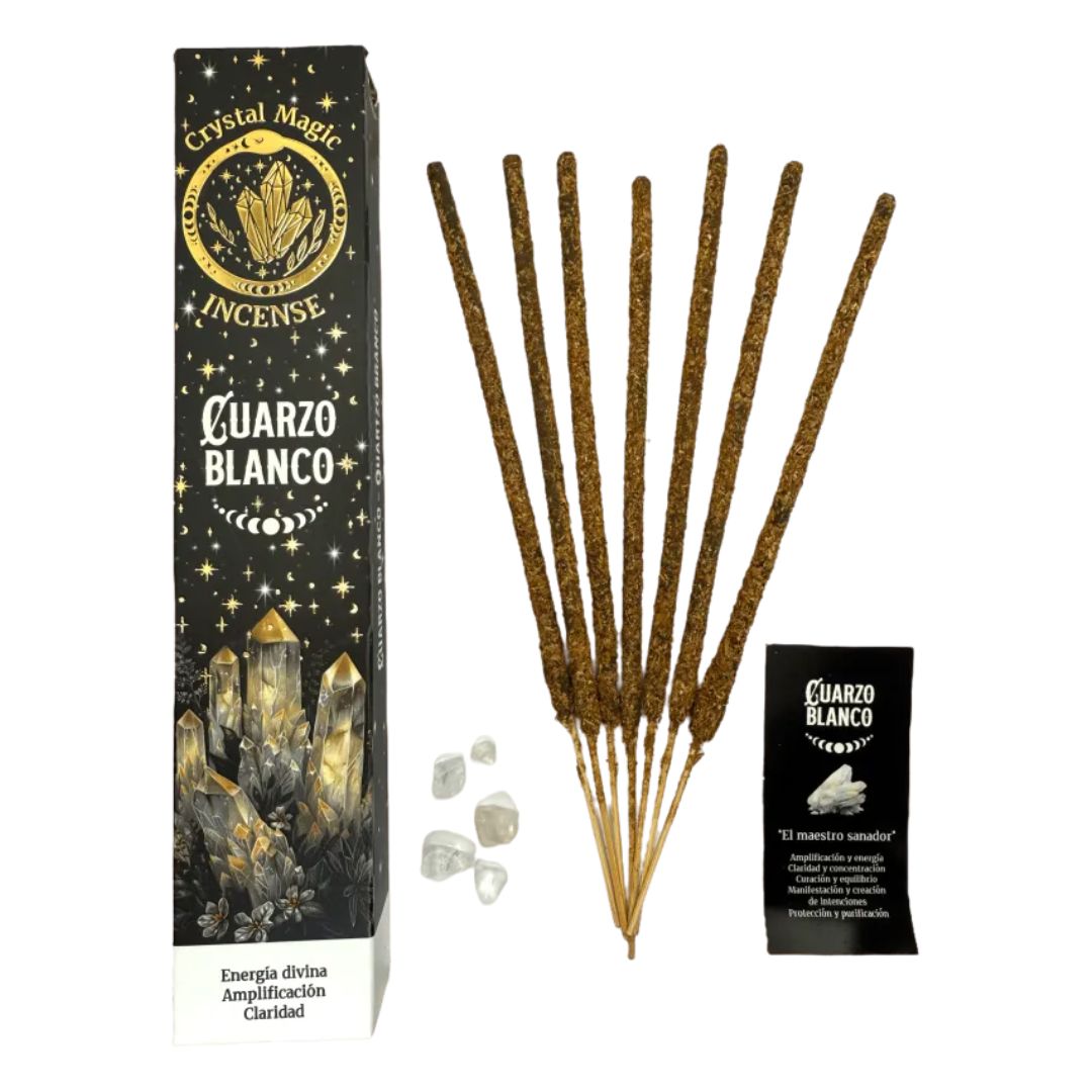 Crystal Magic White Quartz Tribal Soul Crystal Incense