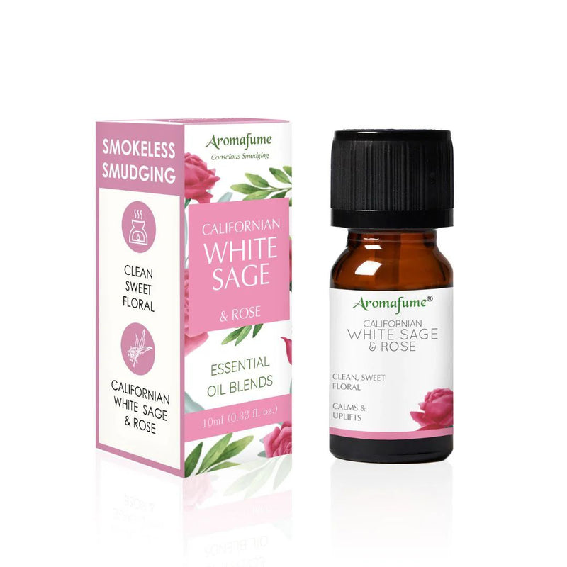 White Sage and Rose essential oil bottle 10ml