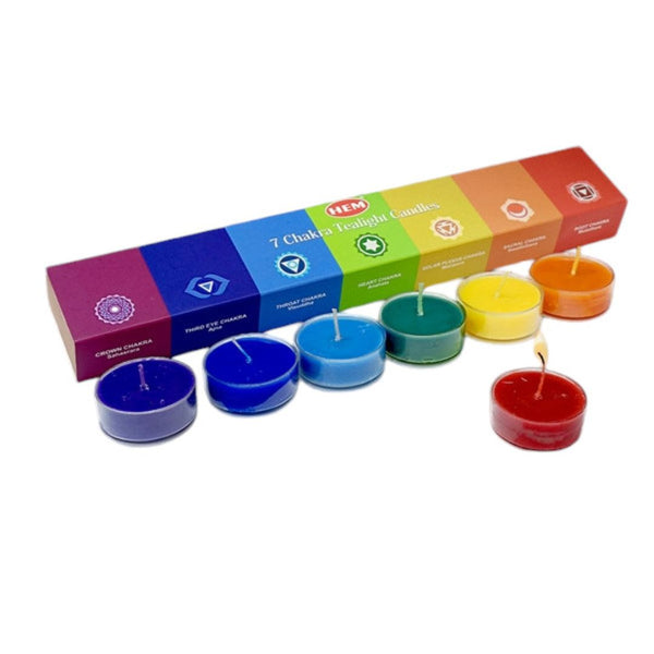 HEM 7 Chakra Tealight Candle