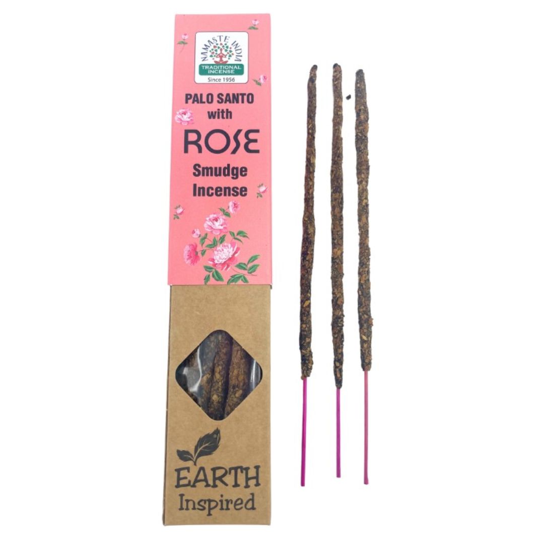Box of Palo Santo and Rose incense sticks Namaste India
