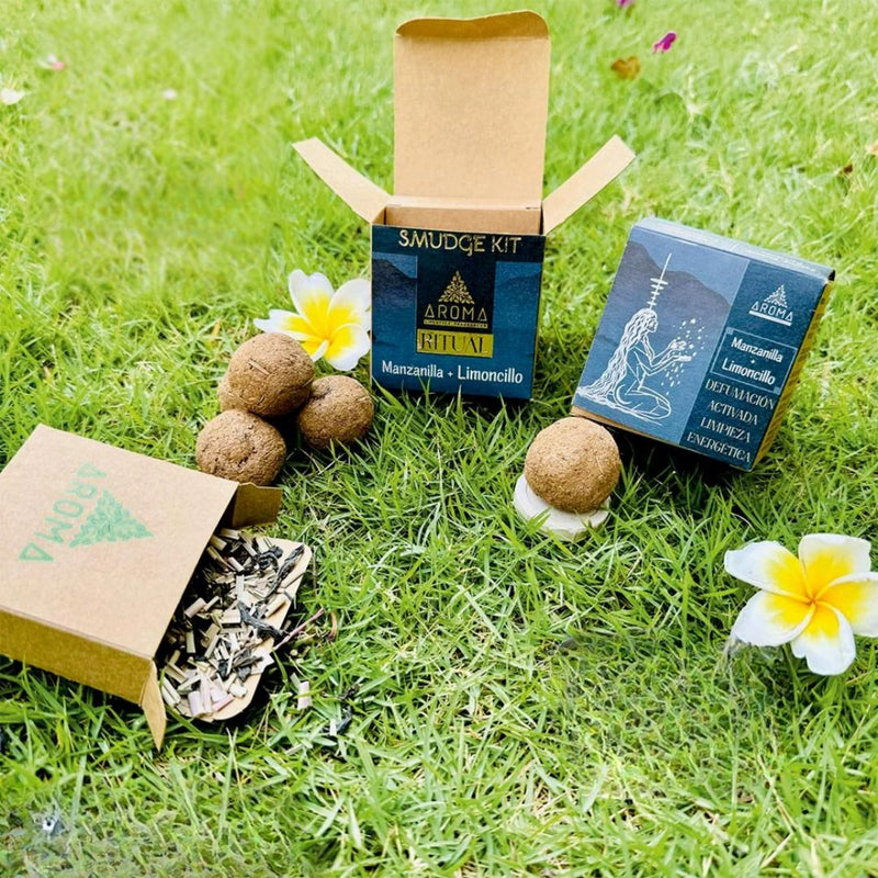 Aroma Ritual Incense Smudge Balls Kit – Chamomile & Lemongrass