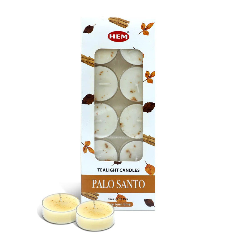 HEM Palo Santo Tealight Candle (10 Pack)