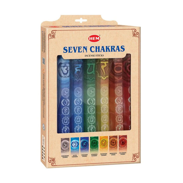 HEM 7 Chakra Incense Sticks Gift Pack | Balance & Harmony for Meditation and Yoga