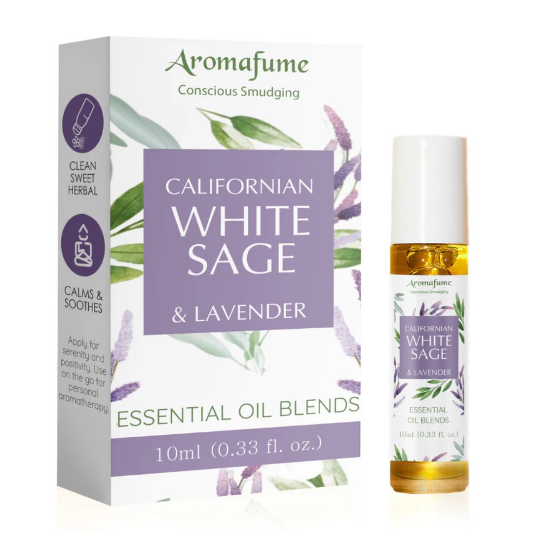 Aromafume White Sage & Lavender roll‑on oil bottle