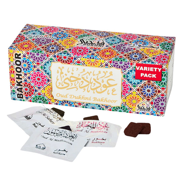 Dukhni Oud Bakhoor Gift Set with Rainbow Burner