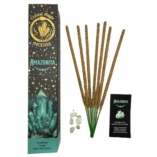 Crystal Magic Amazonite Tribal Soul incense box and incense sticks