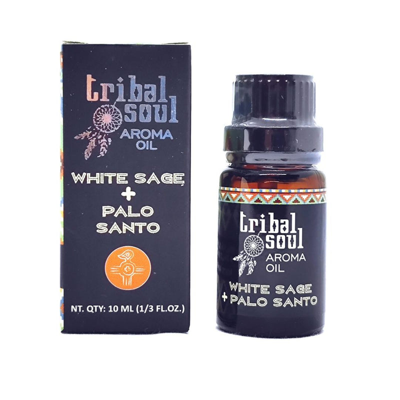 Tribal Soul White Sage & Palo Santo aromatic oil bottle