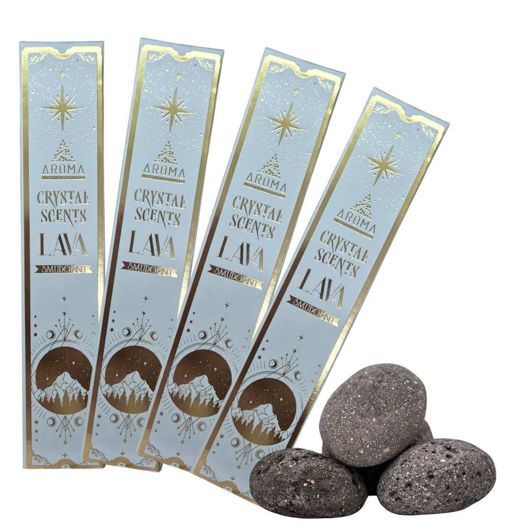 Aroma Crystal Scents – Lava Incense with Crystals