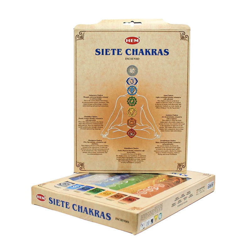 HEM 7 Chakra Incense Sticks Gift Pack | Balance & Harmony for Meditation and Yoga