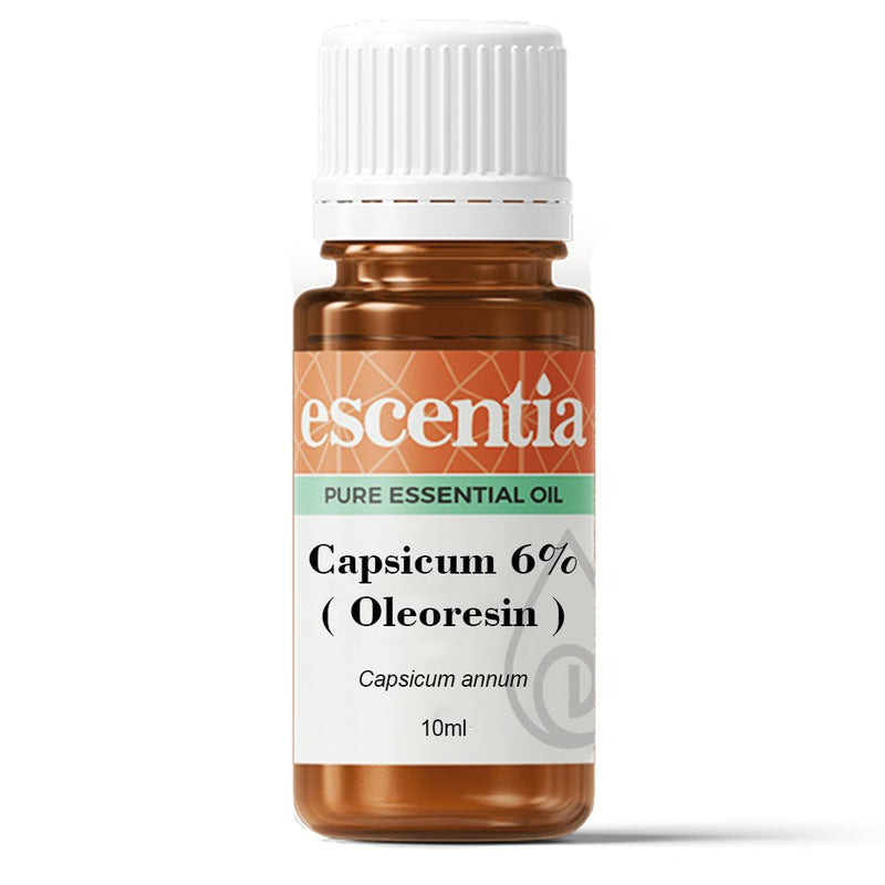 Escentia Capsicum Oleoresin Essential Oil - 6% Pure Extract, 10ml