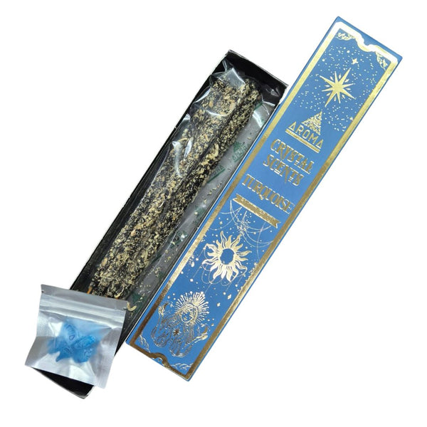 Aroma Crystal Scents β Turquoise Incense Sticks with Crystals