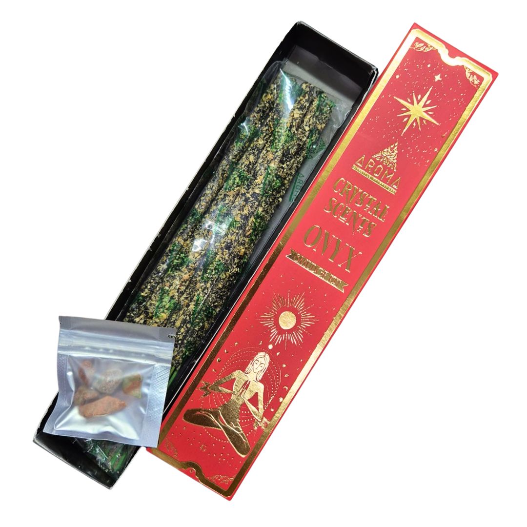 Aroma Crystal Scents – Onyx Incense Sticks with Crystals