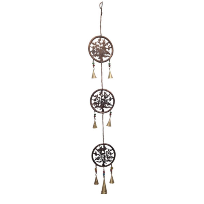 Hanging Metal Tree of Life with Bells & Beads