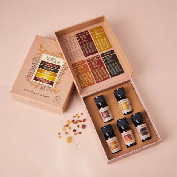 Aromafume diffuser blend set with seven bottles displayed in box
