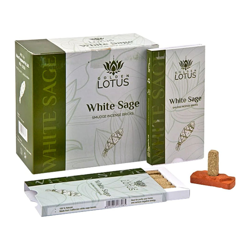 Golden Lotus – Brick Incense | White Sage