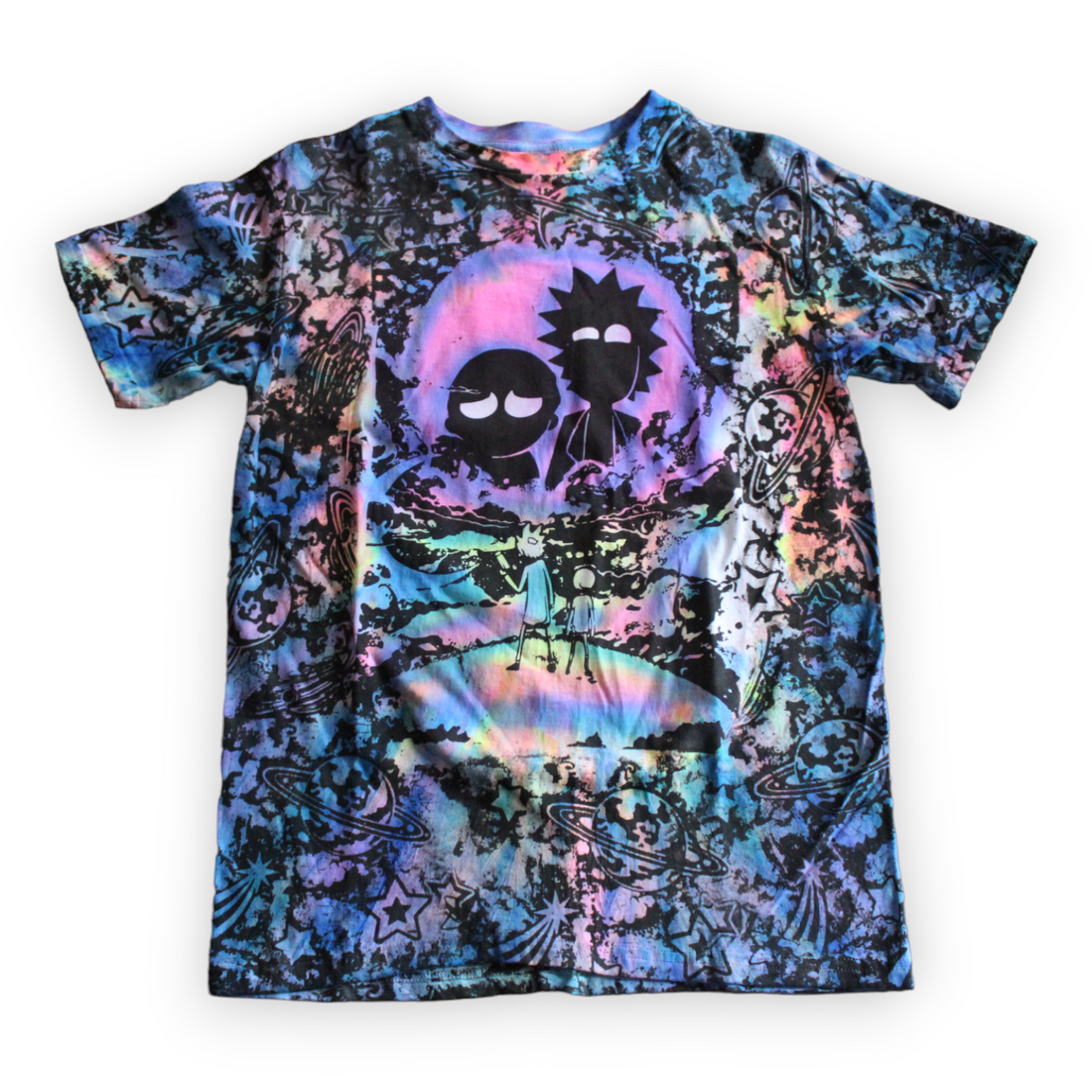 Cosmic Rick & Morty Space-Themed Tie Dye Shirt 