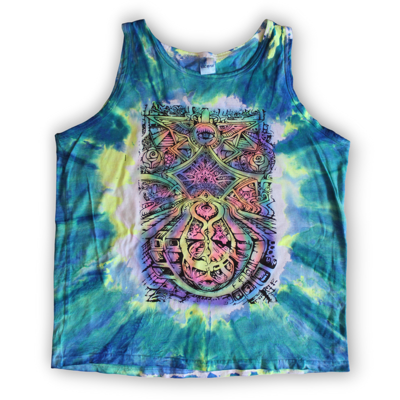 Sacred geometry handcrafted tank top