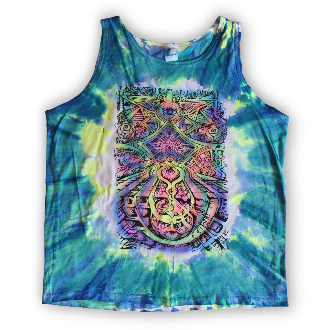 Sacred geometry handcrafted tank top 
