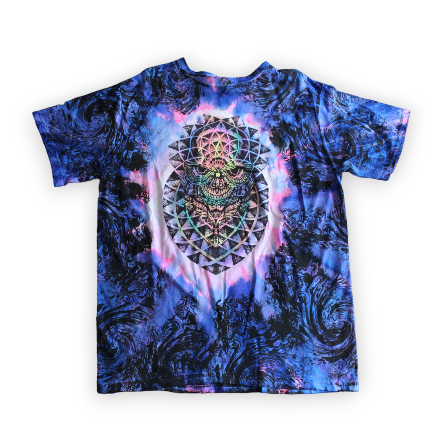 tie dye skull shirt