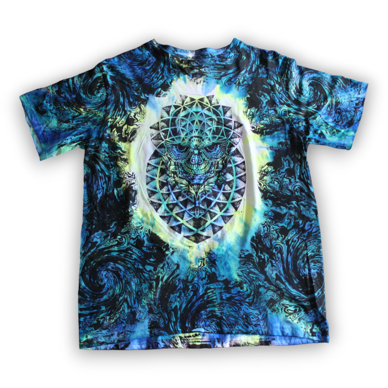 Oceanic skull sacred geometry t-shirt