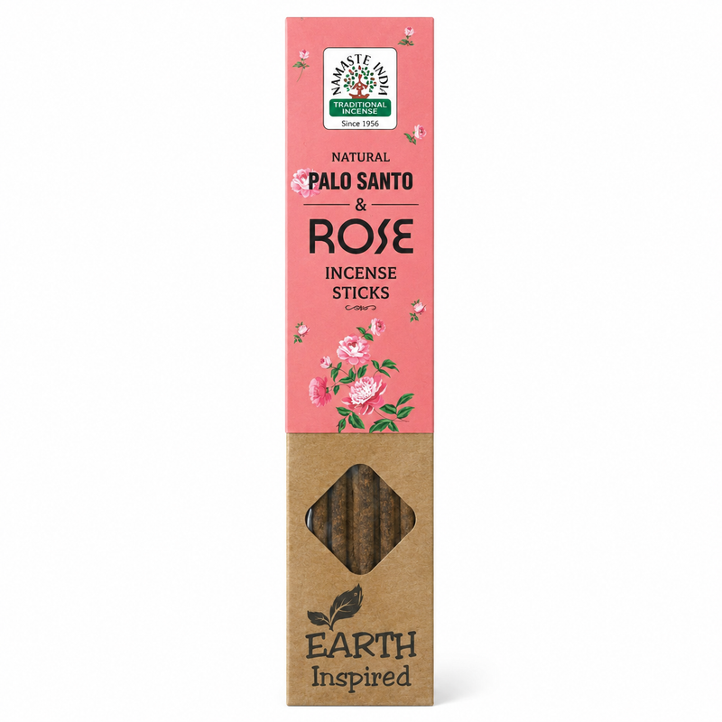 Natural Palo Santo & Rose Incense Sticks – Namaste India