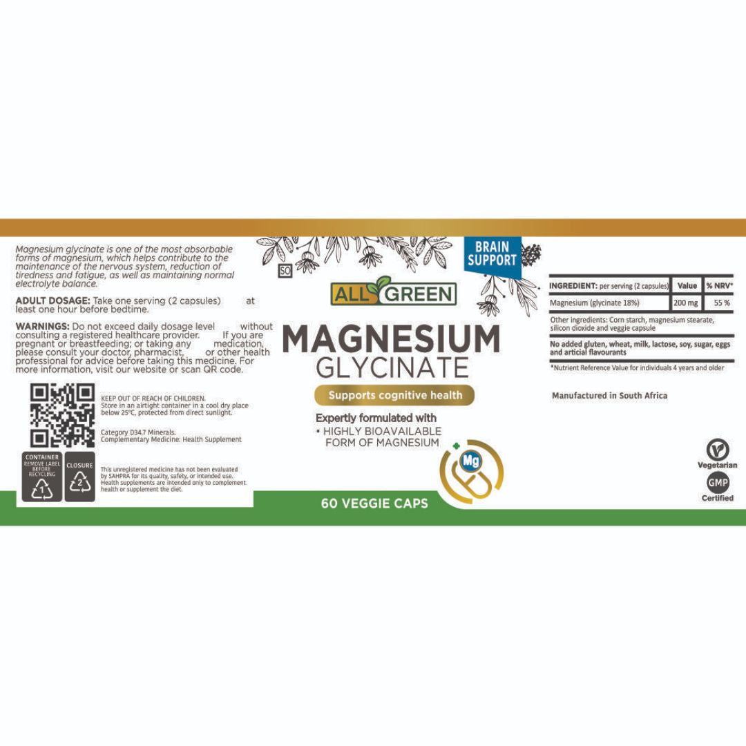 All Green Magnesium Glycinate 60