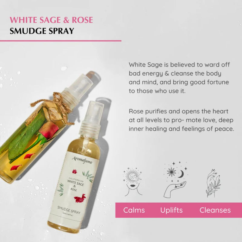Aromafume White Sage and Rose Spray - 100ml Spray