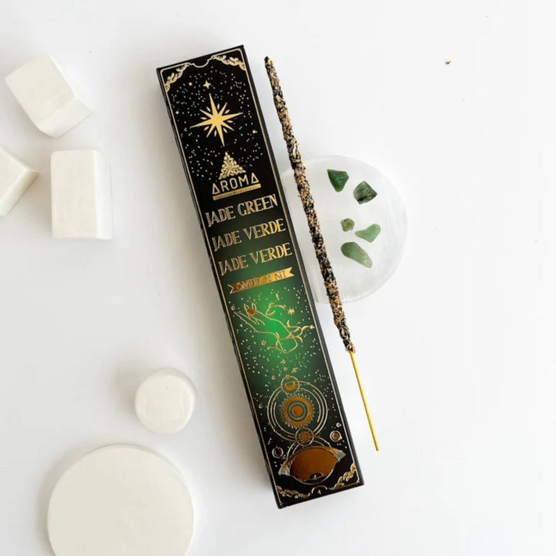 Aroma Crystal Scents - Jade Incense Sticks with Crystals