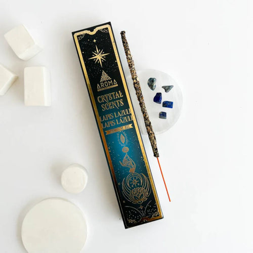 Aroma Crystal Scents - Lapis Lazuli Incense Sticks with Crystals