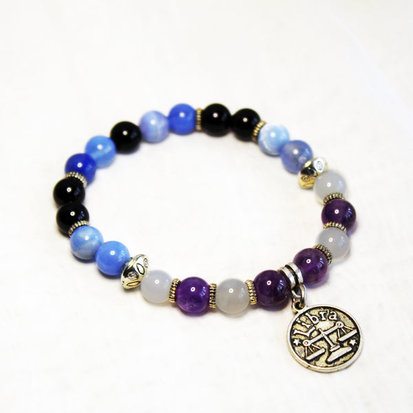 Libra Zodiac Gemstone Bracelet