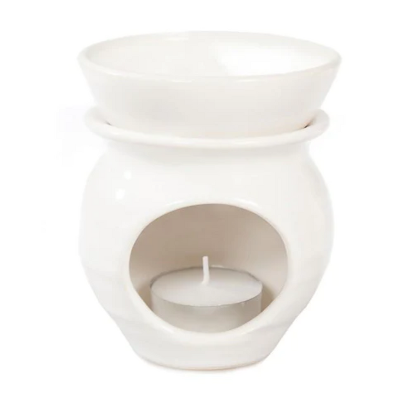 Escentia White Stoneware Oil Burner