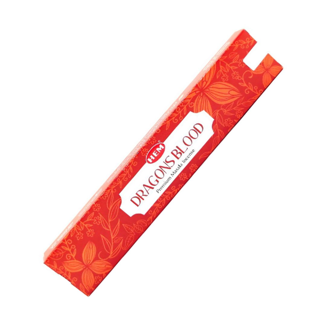 HEM Dragon's Blood Masala Incense Sticks for spiritual tranquility and meditation