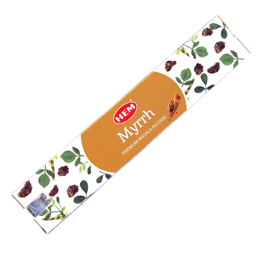 HEM Myrrh Premium Masala Incense by Secret Sense for meditation and spirituality