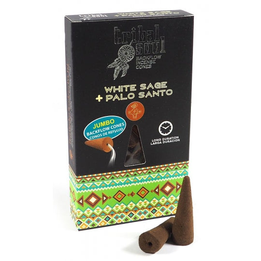 Tribal Soul White Sage and Palo Santo Backflow Incense Cones