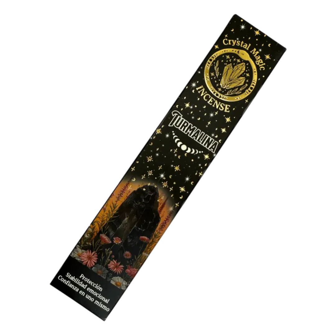 Crystal Magic Black Tourmaline Tribal Soul incense box, front view