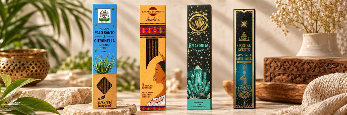 Natural incense stick boxes from verified botanical formulation ranges at Secret Sense