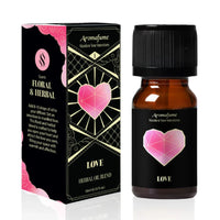 Aromafume Love Manifestation Oil bottle with red and pink design