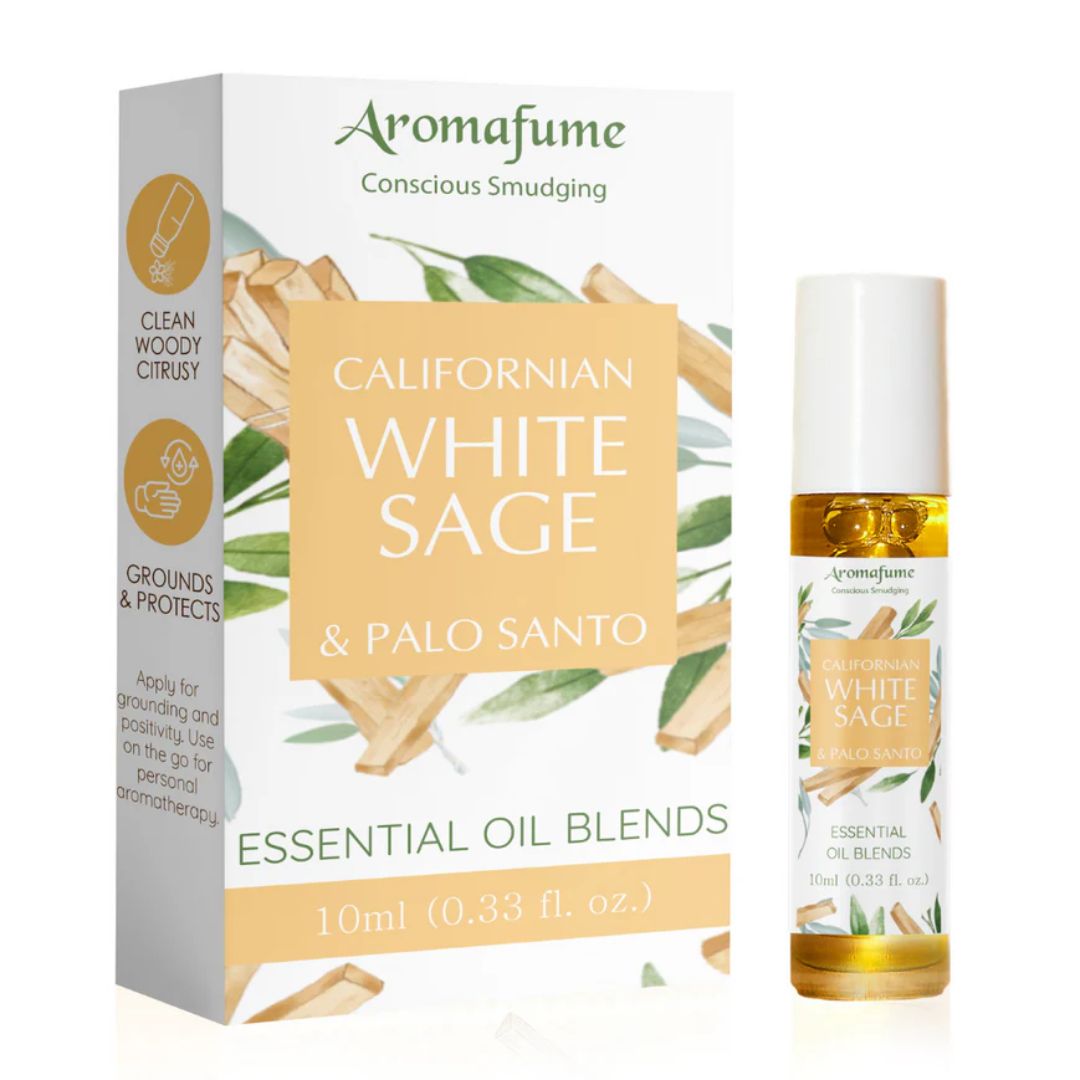 Aromafume White Sage & Palo Santo roll-on bottle