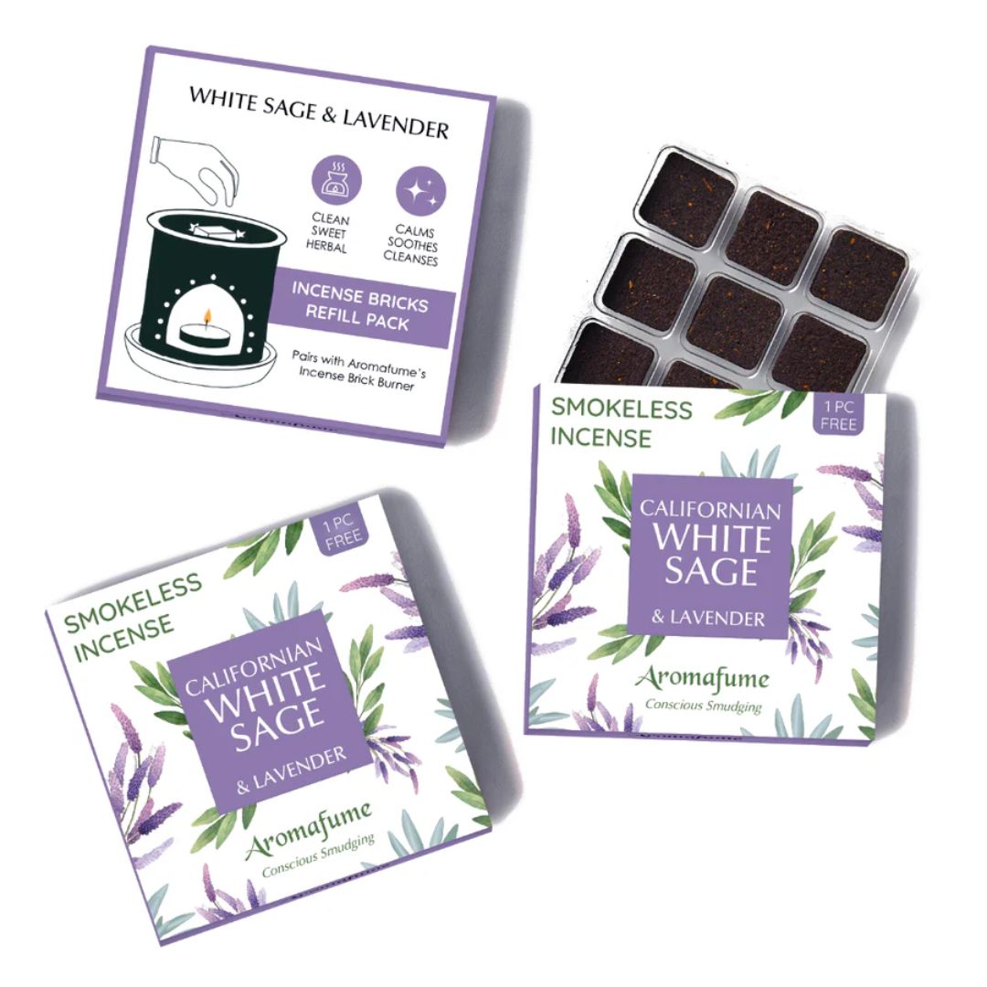 White Sage and Lavender Incense Bricks – Aromafume