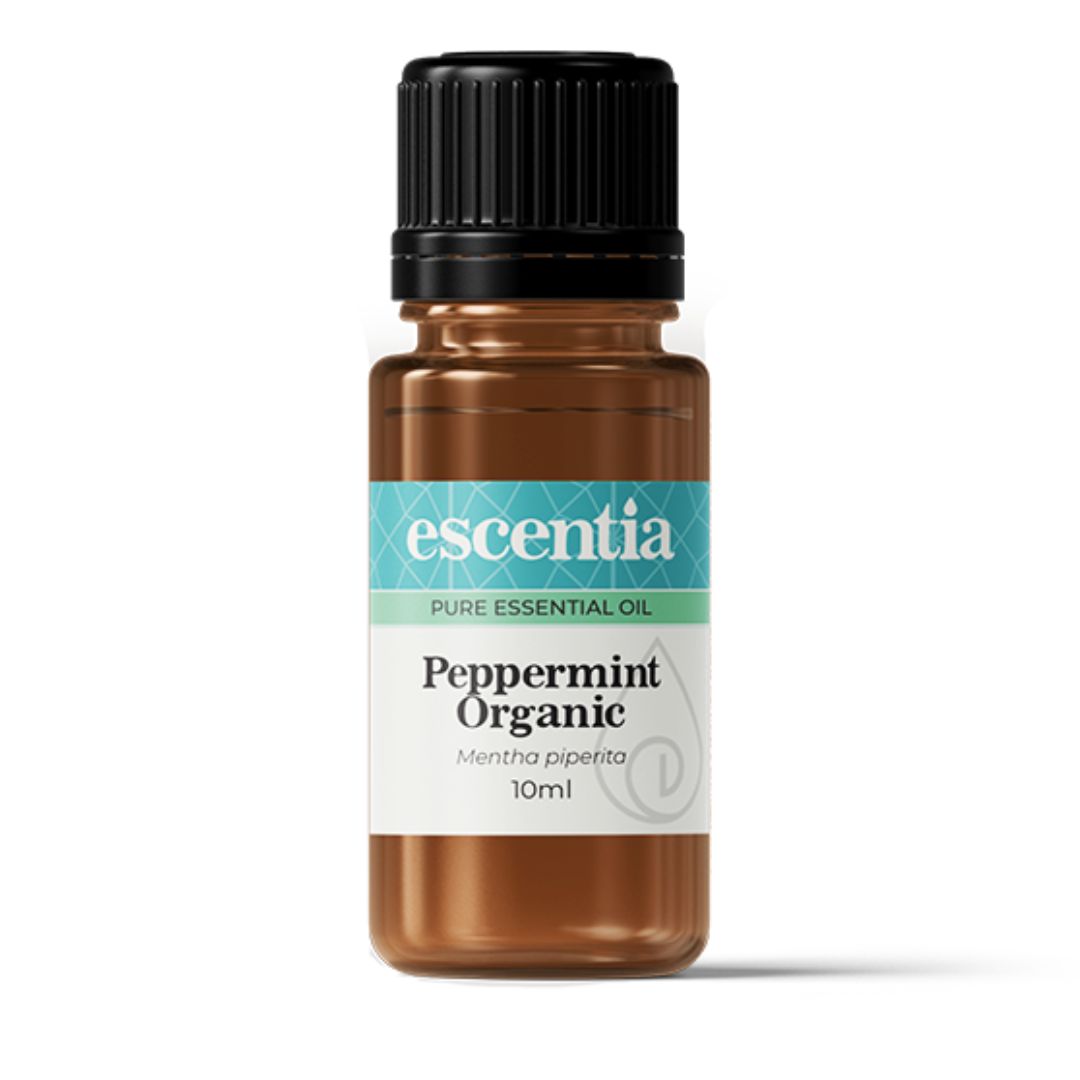 Escentia Peppermint Organic Essential Oil bottle