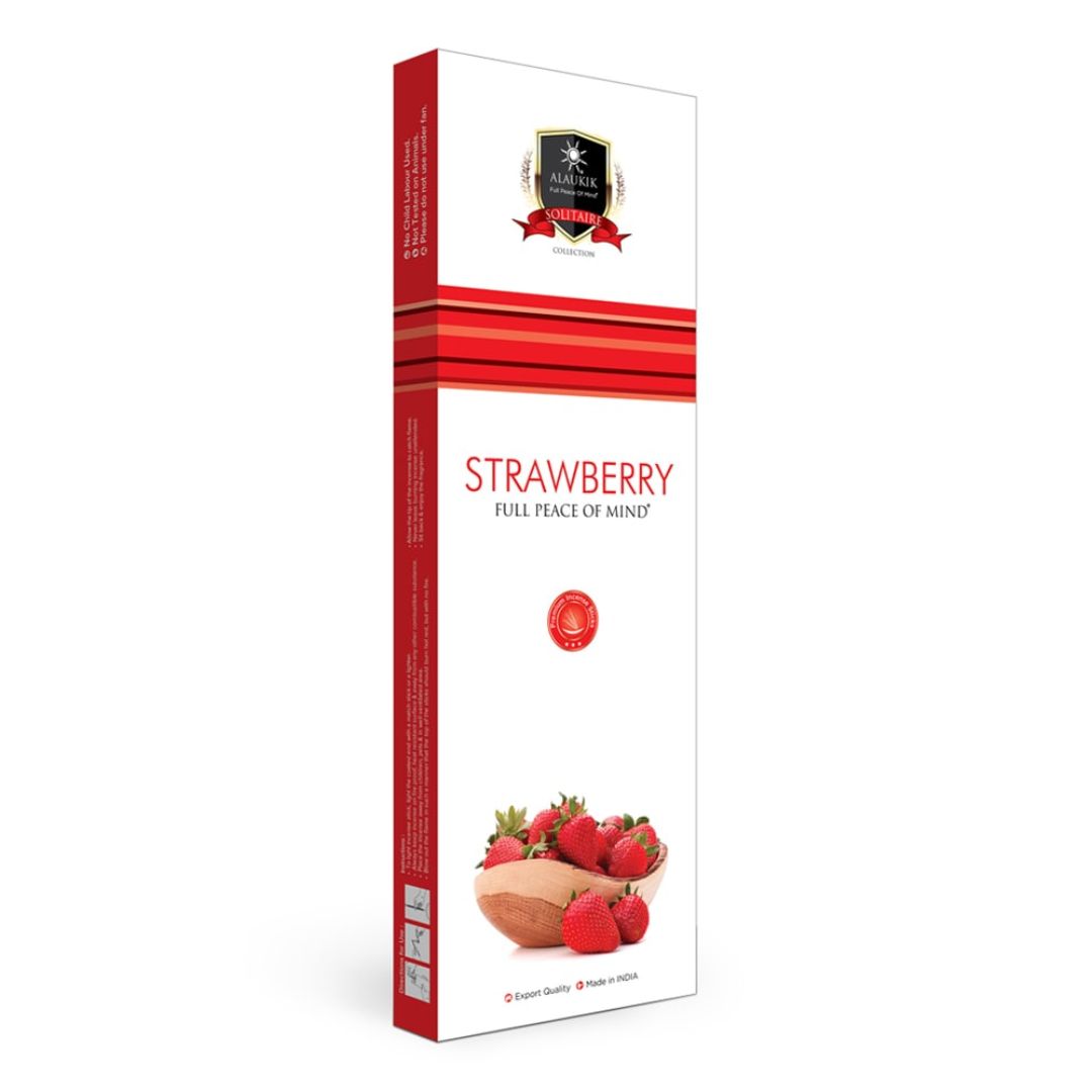 Alaukik Strawberry incense dozen box packaging
