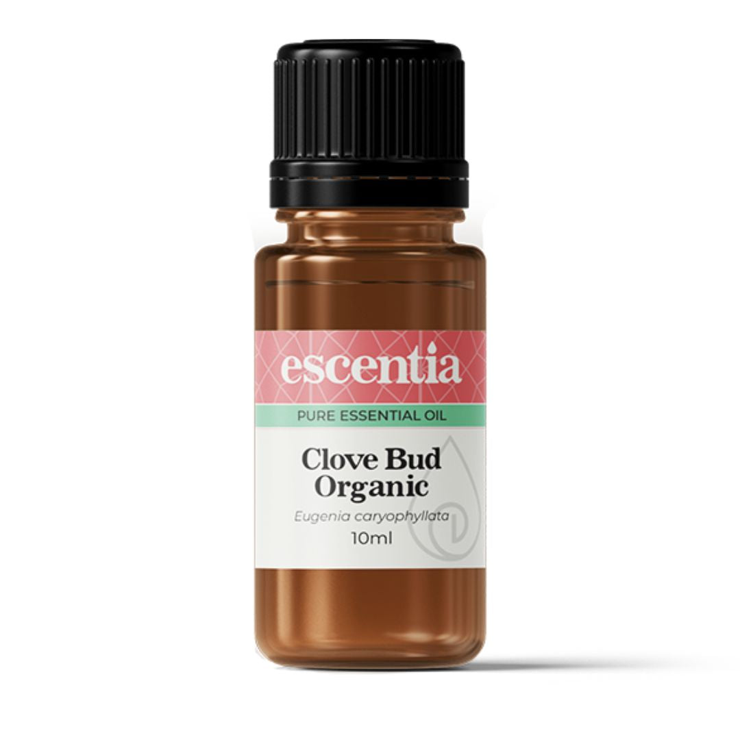 Escentia Clove Bud Organic Essential Oil bottle