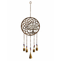 Hanging Metal Tree of Life with Bells & Beads