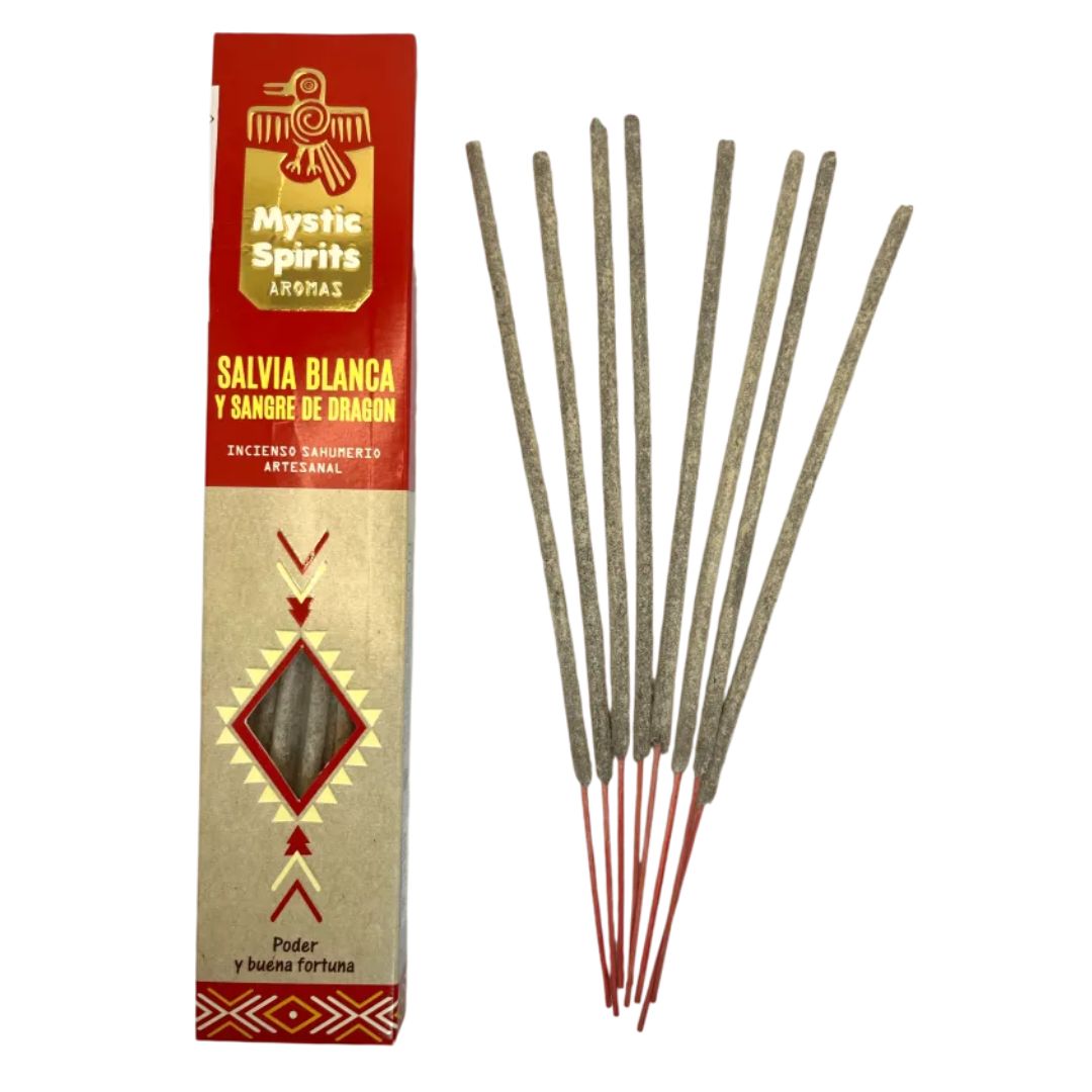 Pack of Mystic Spirits White Sage and Dragon’s Blood incense sticks
