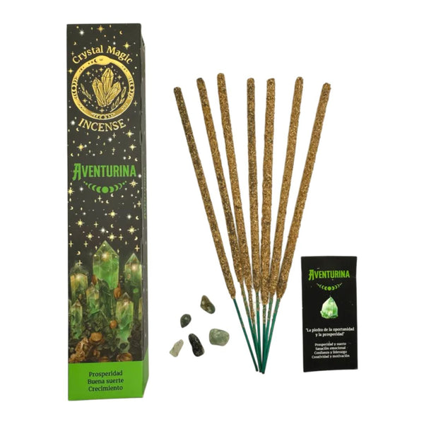 Crystal Magic Green Aventurine Tribal Soul incense box and incense sticks