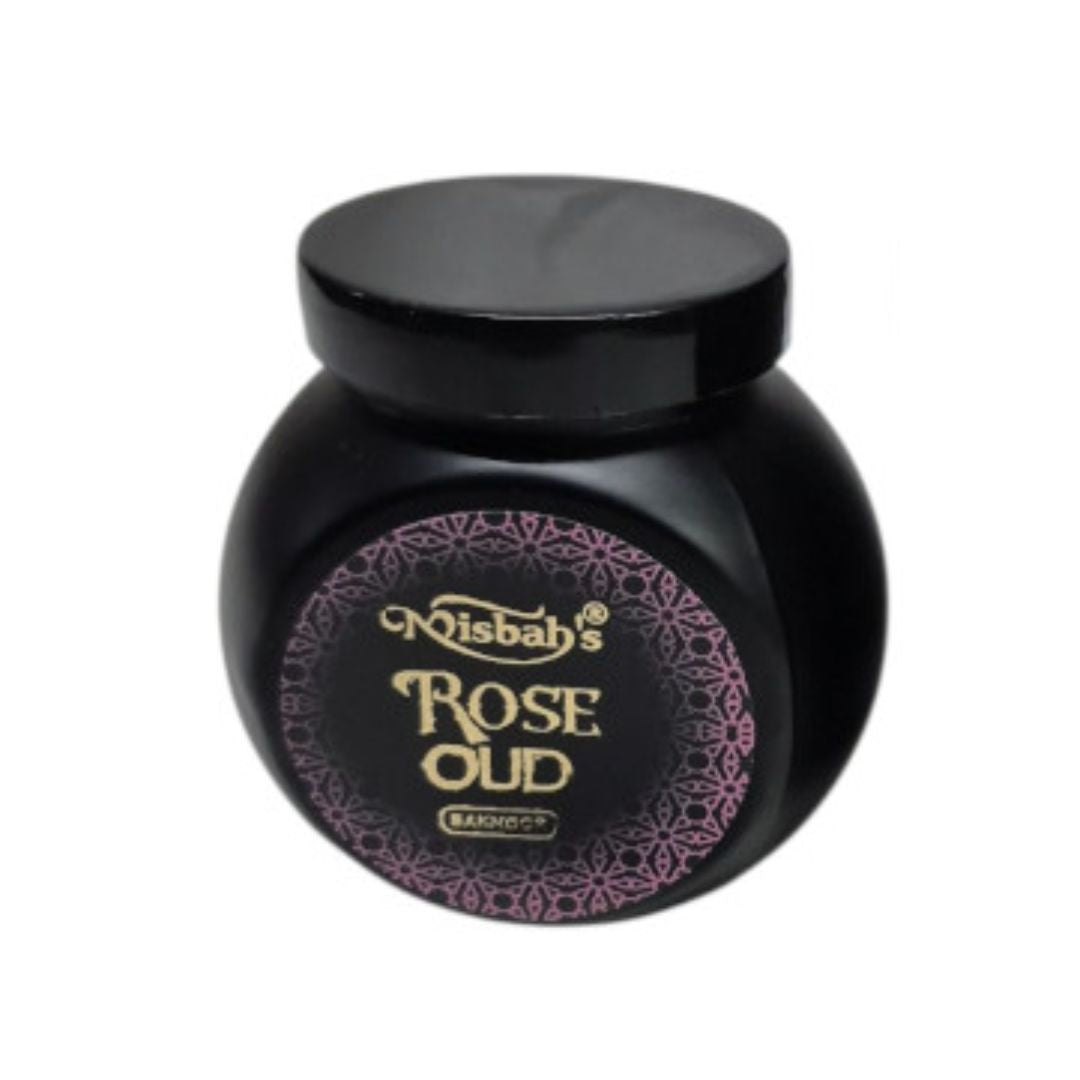 MISBAH Bakhoor Rose Oud – Handcrafted Incense Wood Chips (40g)