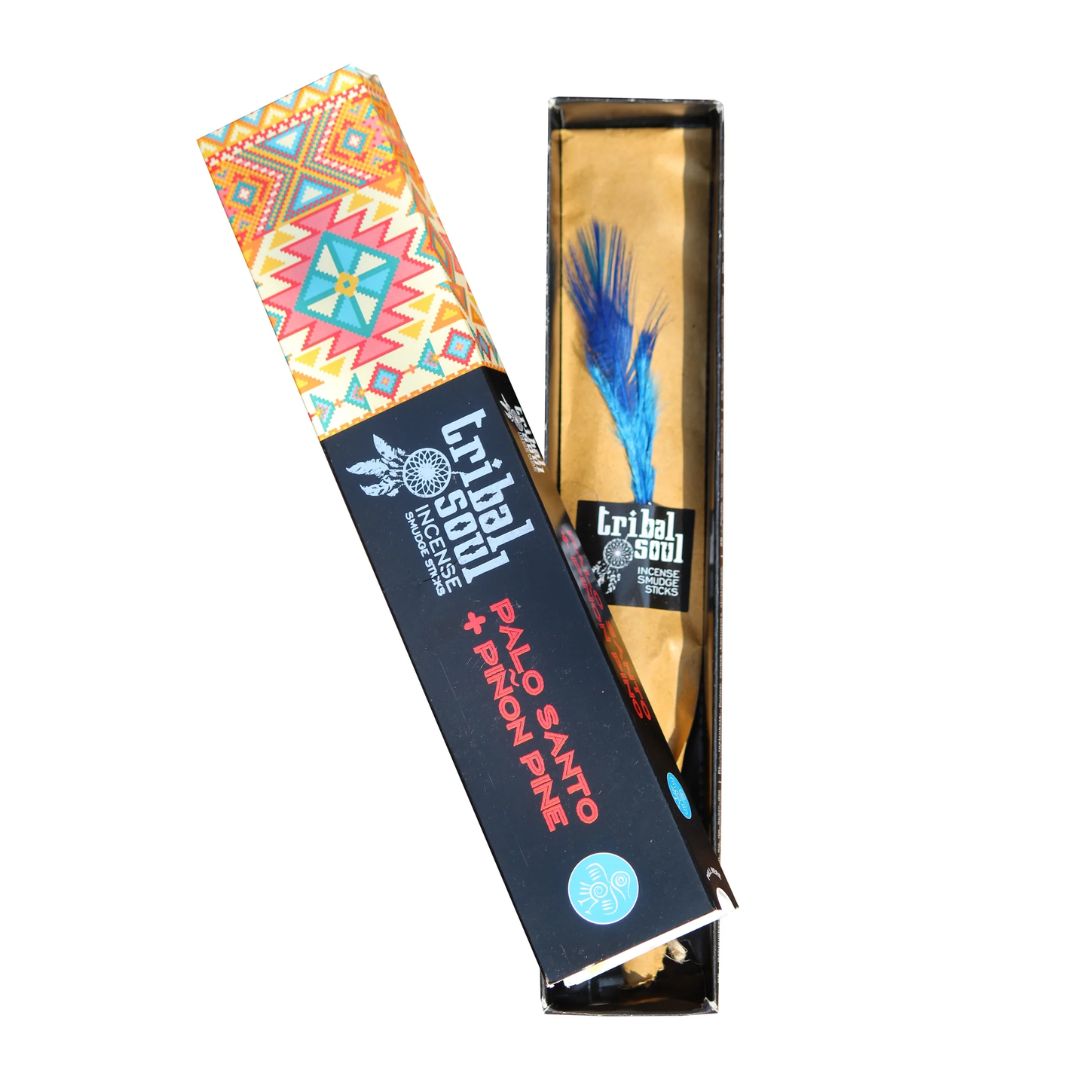 Box of Tribal Soul Palo Santo and Piñon Pine incense sticks